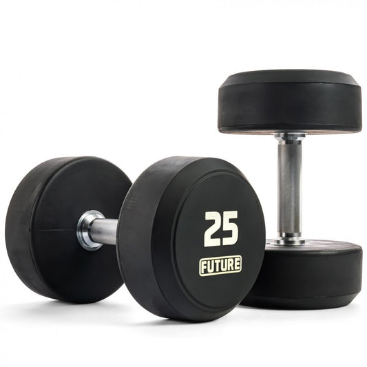 2.5 - 25kg Premium Rubber Dumbbell Set & Vertical Rack