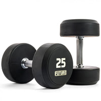 2.5 - 25kg Premium Rubber Dumbbell Set & Horizontal Rack