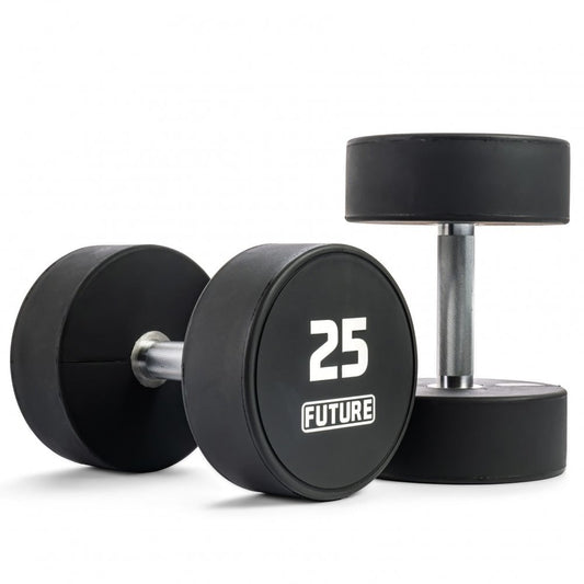 2.5 - 25kg Premium Urethane Dumbbell Set & Horizontal Rack