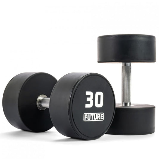 2.5 - 30kg Premium Urethane Dumbbell Set & Horizontal Rack (12 Pairs)