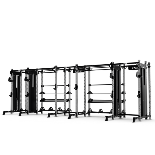 Exigo® X70 3 Bay Cable Half Rack With Storage