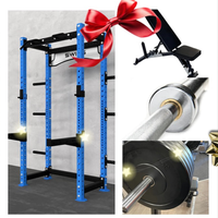 Swiss Half Rack + 100kg Garage Bumper Set + Swiss Ferox Power Bar + Swiss Adjustable Bench
