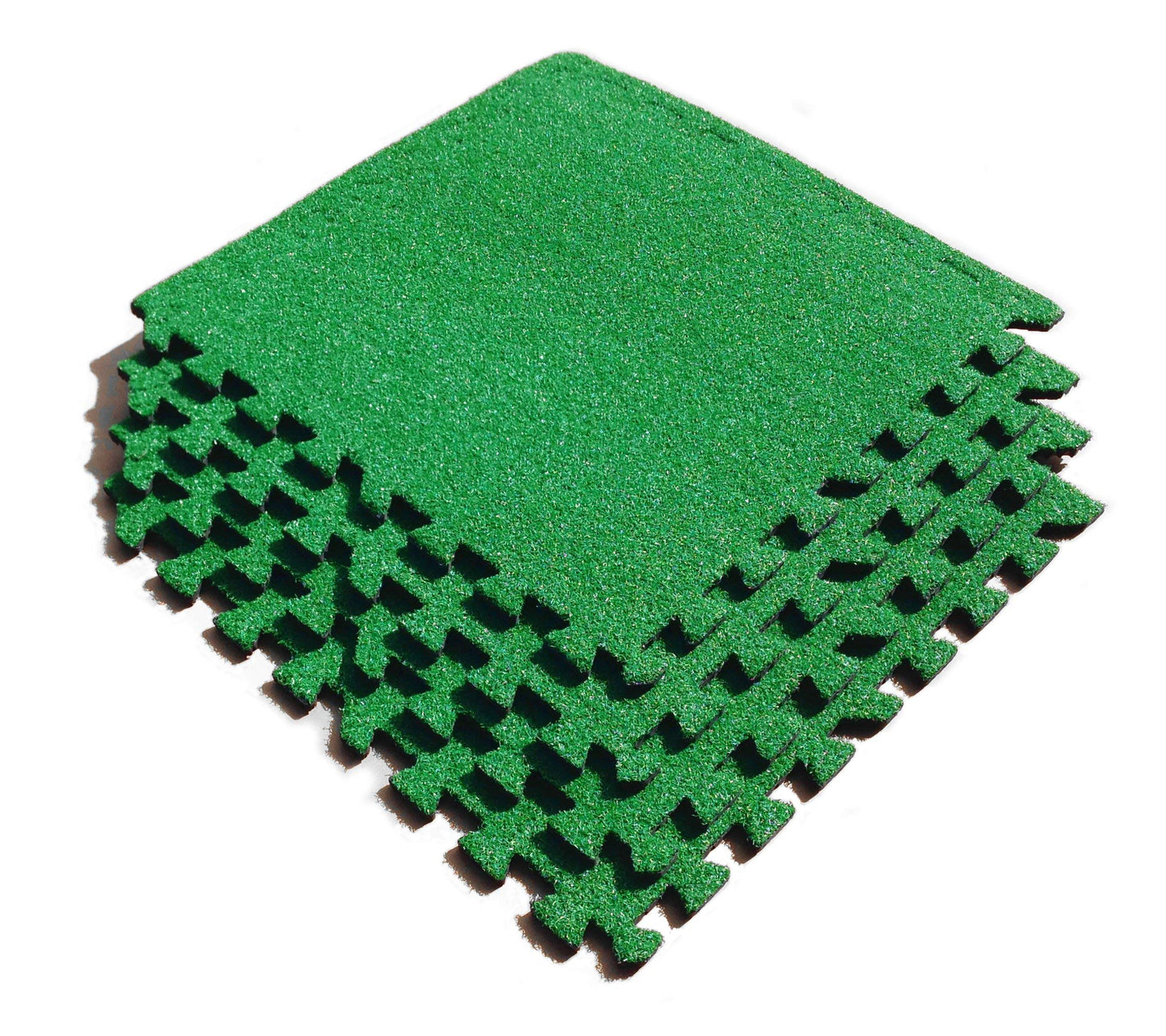 Interlocking Grass Gym Tiles – 13mm Pile with Shockpad Base