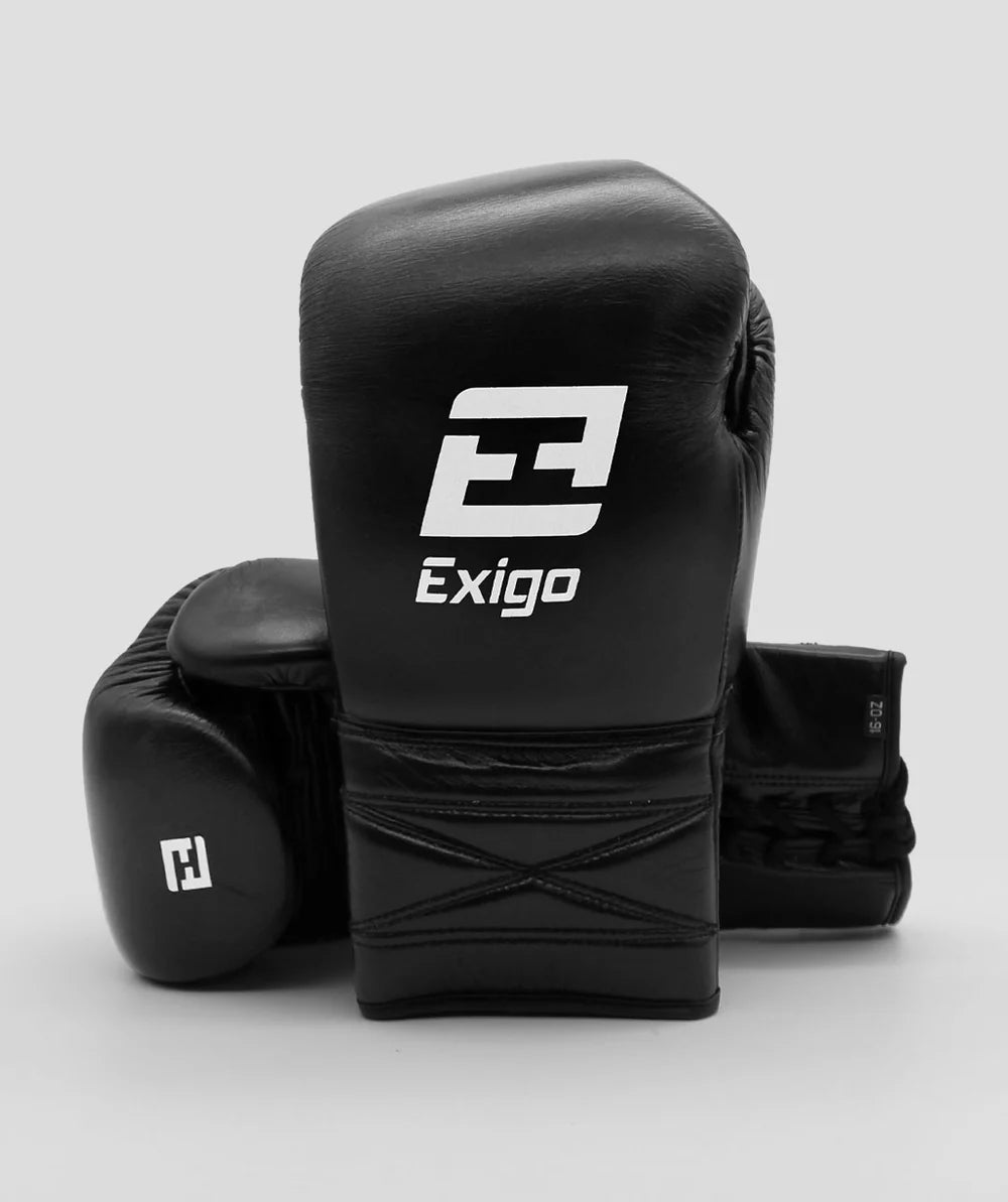 Exigo® S2 Stealth Leather Sparring Gloves - Lace