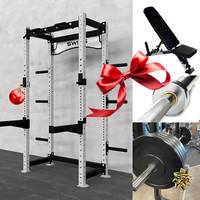 Swiss Half Rack + 100kg Garage Bumper Set + Swiss Ferox Power Bar + Swiss Adjustable Bench